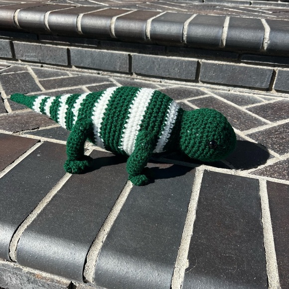 Hand Crocheted Iggy the Green & White Iguana Stuffed Animal Plushie! - Picture 14 of 16